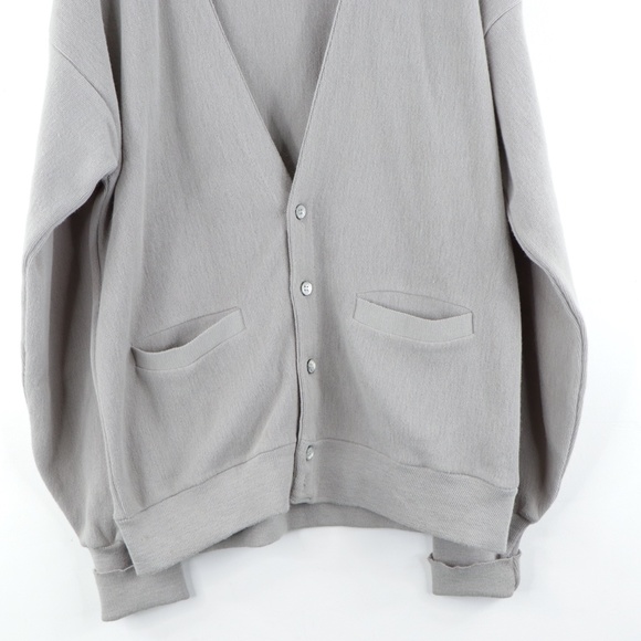 Vintage 80s Streetwear Knit Cardigan Sweater Gray - Picture 3 of 10